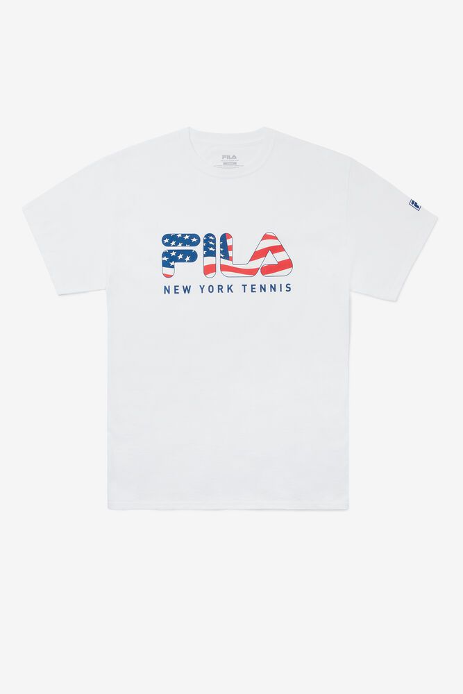 Tricou Fila Barbati Albi Nyc Flag MANB-92358